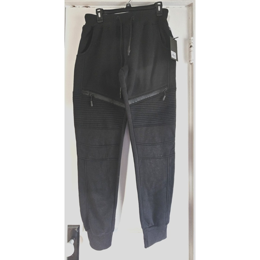 NWTSTEVE'S JEANS slim fit black joggersweat pants stretch mens M